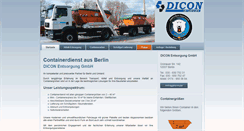 Desktop Screenshot of dicon-entsorgung.de