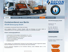 Tablet Screenshot of dicon-entsorgung.de